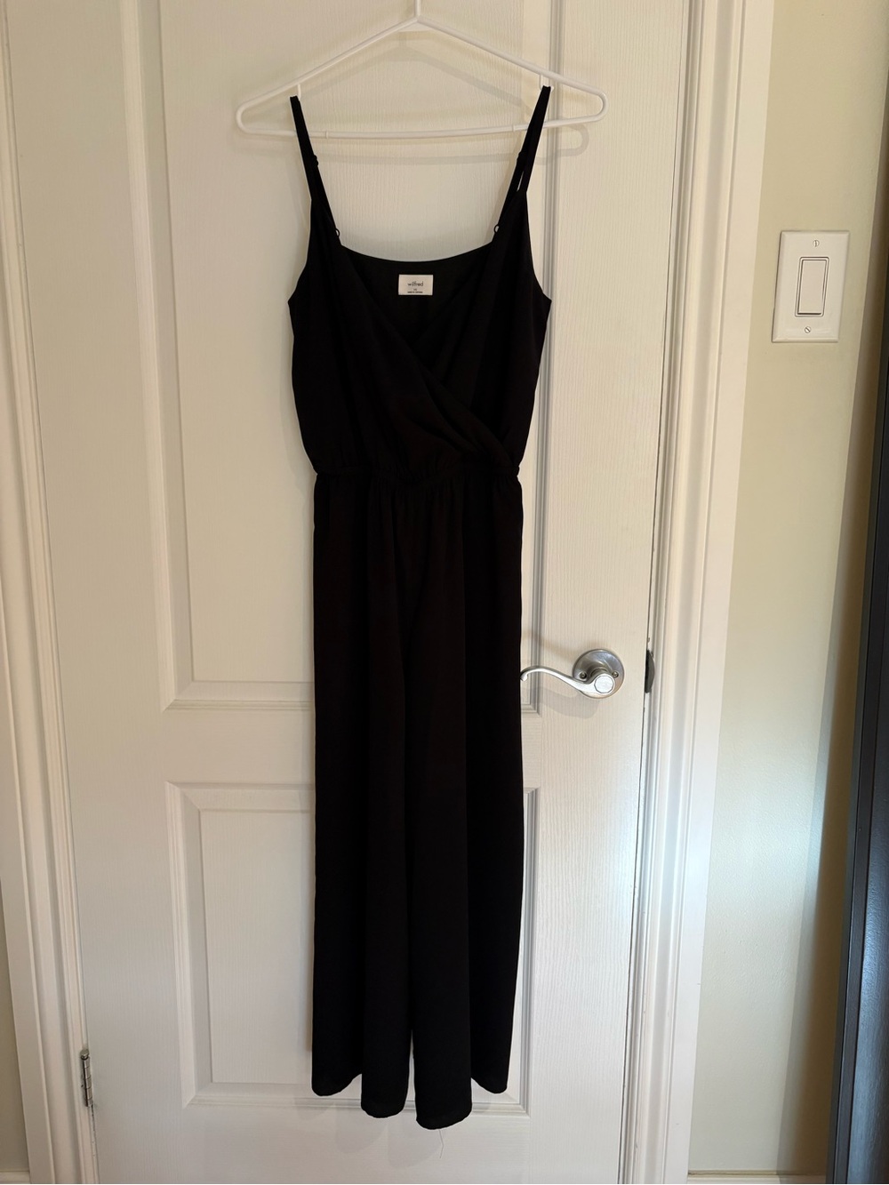 Aritzia Black Wrap-Style Jumpsuit